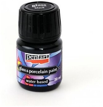 Farba do porcelany 30ml czarna,  Pentart