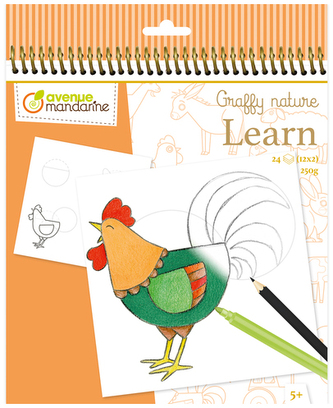 Kolorowanka Nauka rysunku Farma, Avenue Mandarine