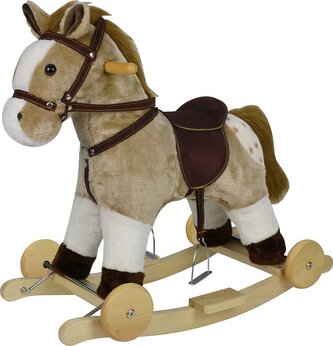 CHIPOLINO Houpací kůň na kolečkách Beige CHIPOLINO Houpací kůň na kolečkách Beige
