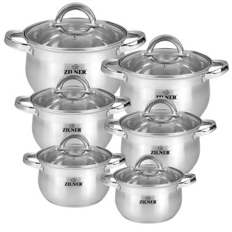 Sada nerezových hrnců - 12ks