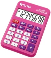 Kalkulator kieszonkowy LC110NR-PK - różowy, Eleven 