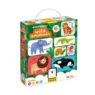 Puzzle pairs. Wild Animals