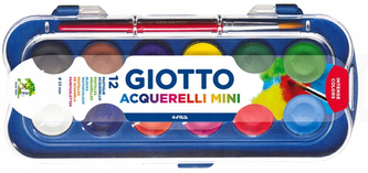 Farba akwarelowa mini 12 kolorów, Giotto