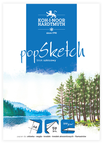 Blok szkicowy A4 50 k. 100g Pop Sketch, Koh-I-Noor