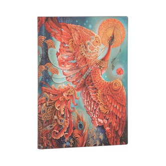 Notes Flexis Birds of Happiness, Firebird Midi gładki 176 str., Paperblanks