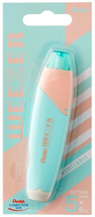 Korektor w taśmie 5mm x 6m Weezer, seledynowy, Pentel Korektor w taśmie 5mm x 6m Weezer, seledynowy, Pentel