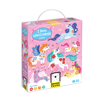 I Love Unicorns. Puzzle 4+