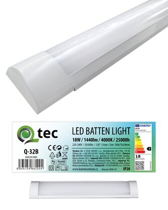 Q-32B 18W LED BATTEN LIGHT podlinkové světlo - bílé QTEC 60cm