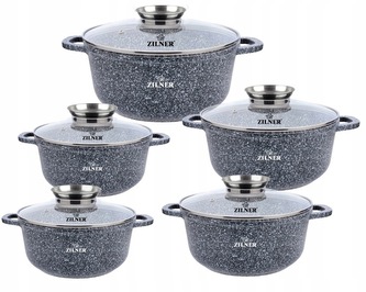 Sada mramorových hrnců