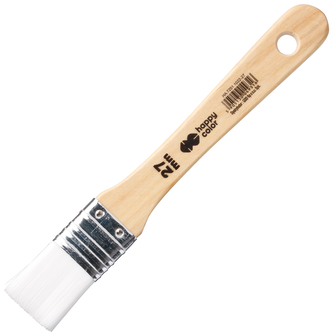 Pędzel hobby, biały nylon, płaski 27mm, Happy Color