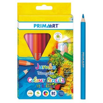 Kredki ołówkowe, trójkątne, jumbo, 12 kol. 447727