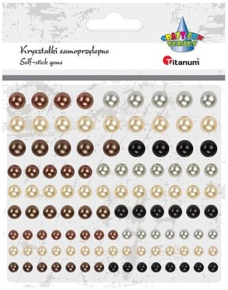 Perełki samoprzylepne 108szt., Craft Fun
