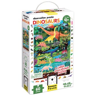 Observation Puzzle. Dinosaurs 4+