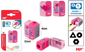 Temperówka podwójna jumbo + standard – Kotki/Serce, Main Paper