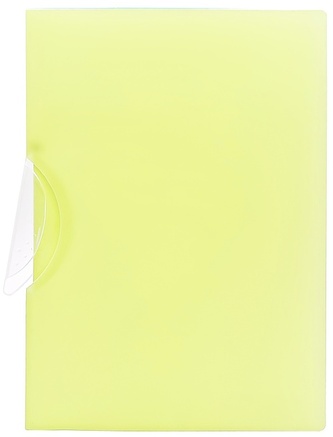 Skoroszyt z klipsem A4 PP pastel żółty, Biurfol