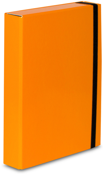 Teczka z gumką A4 BOX 55 mm Caribic pomarańcz., VauPe