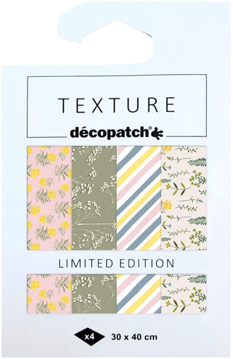 Papier do decoupage teksturowany kolekcja 4 ark. 30 x 40 cm TD842C, Decopatch