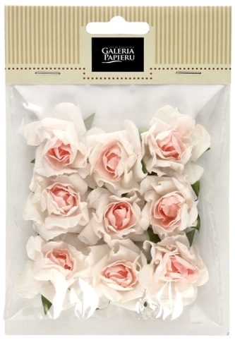Kwiaty papierowe samoprzylepne op. 9szt różowe, Galeria Papieru