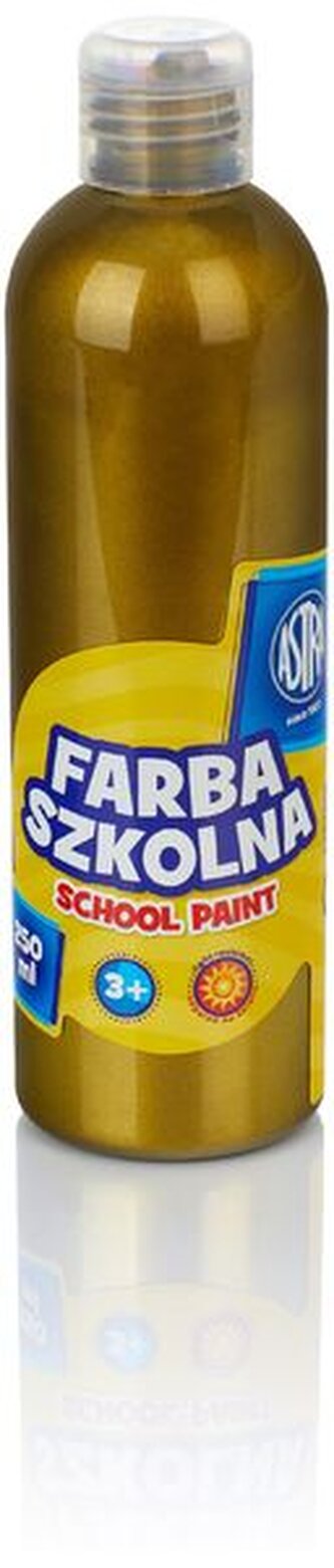 Farba szkolna 250 ml - metaliczna zielona, Astra