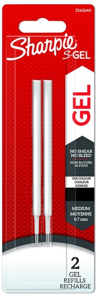 Wkład do długopisów żelowych czarne. 2 szt. na blistrze, Sharpie