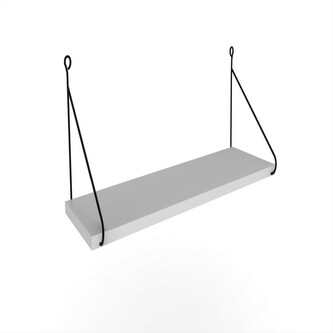 Nástěnná police ARMONI III 72 cm bílá/černá