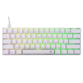 White Shark herní mechanická klávesnice SHINOBI 2 , US layout, hnědý switch, bílá (GK-004211)