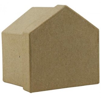 Pudełko w kształcie domku 7 x 9 x 9 cm z masy papierowej BT048C, Decopatch