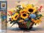 Diamantové malování Slunečnice 30 x 40 cm