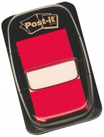 Zakładki indeksowe 25 x 43 mm czerwone 50 szt., Post-it 3M Zakładki indeksowe 25 x 43 mm czerwone 50 szt., Post-it 3M
