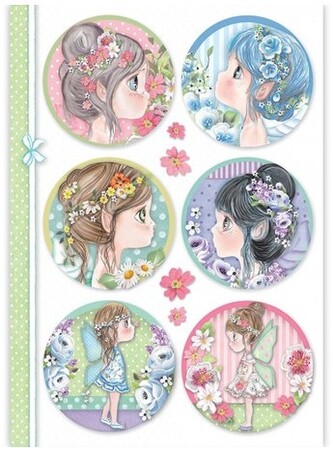 Papier ryżowy A4 Tatiana Faries - 6 małych wróżek, Stamperia