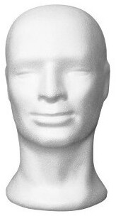 Głowa męska styropianowa 310x200 mm, Bovelacci