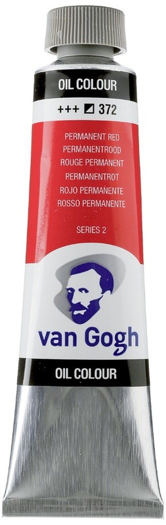 Farba olejna Van Gogh, 40ml Permanent Red 372, Talens