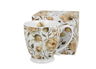 Kubek na stopce ENGLISH ROSES WHITE
