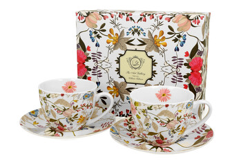 2 filiżanki ze spodkami WHITE inspired by W. Kilburn 2 filiżanki ze spodkami WHITE inspired by W. Kilburn