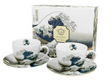 2 filiżanki ze spodkami THE GREAT WAVE inspired by Hokusai