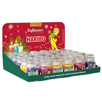 Sada vonných svíček Haribo, 6 x Vánoční pekárna, 6 x Zimní radovánky, 6 x Útulný domov, 6 x Sladká říše divů, 6 x Třešňová cola