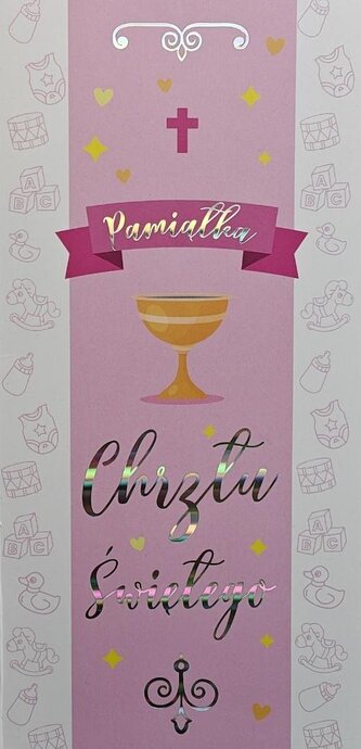 Karnet Chrzest dziewczynka
