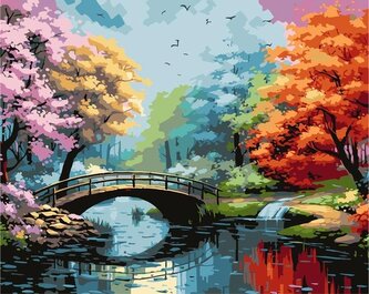 Malowanie po numerach 40x50 Most Malowanie po numerach 40x50 Most