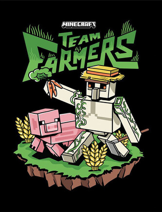 Obraz na zeď - Minecraft - Team Farmers, 34.3 x 44.5 cm