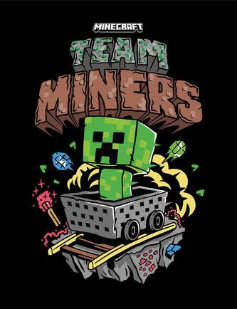 Obraz na zeď - Minecraft - Team Miners, 34.3 x 44.5 cm