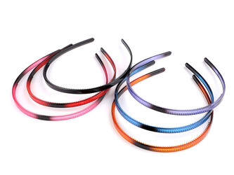 Plastová čelenka do vlasů - 12 ks - mix