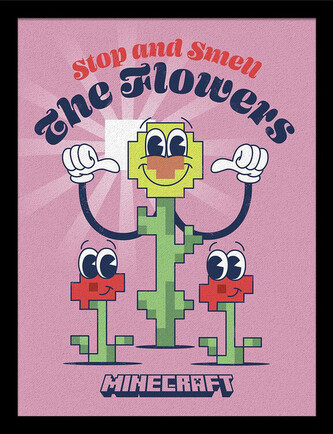 Obraz na zeď - Minecraft - The Flowers, 34.3 x 44.5 cm