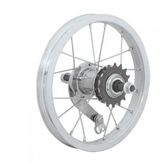 kolo zapletené s torpédem Velosteel 16" 305-21 zadní 16 děr stříbrné