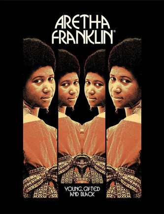Obraz na zeď - Aretha Franklin - Young, Gifted and Black, 34.3 x 44.5 cm
