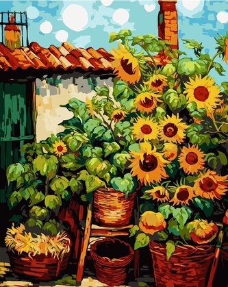 Malowanie po numerach 40x50 Słoneczniki Malowanie po numerach 40x50 Słoneczniki