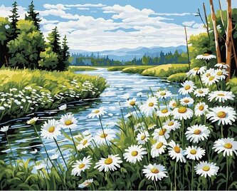 Malowanie po numerach 40x50 Rzeka Malowanie po numerach 40x50 Rzeka