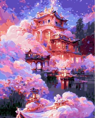 Malowanie po numerach 40x50 Palac Malowanie po numerach 40x50 Palac