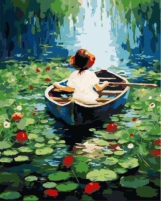 Malowanie po numerach 40x50 Łódka Malowanie po numerach 40x50 Łódka