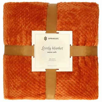 Deka se vzorem 200x220 cm SPRINGOS VESPA oranžová