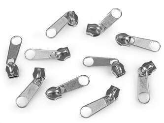 Jezdec ke spirálovým zipům No 5 pro metráž typu POL - 500 ks - 031 nikl